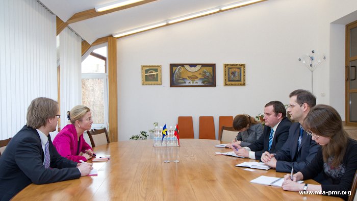 The meeting of the Leadership of the PMR’s MFA with Ambassador of the Kingdom of Sweden in the Republic of Moldova The meeting of the Leadership of the PMR’s MFA with Ambassador of the Kingdom of Sweden in the Republic of Moldova