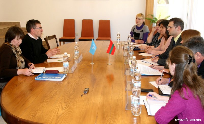Delegation of UNICEF in Moldova visited PMR’s MFA Delegation of UNICEF in Moldova visited PMR’s MFA